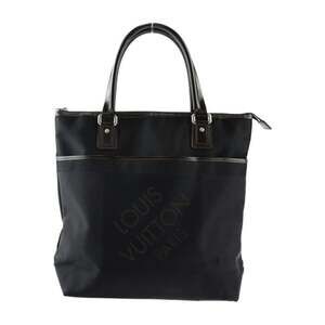 LOUIS VUITTON Black Damier Leather Tote Bag